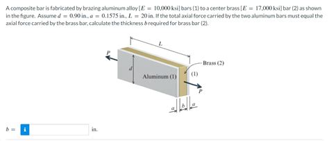 SOLVED: A composite bar is fabricated by brazing 